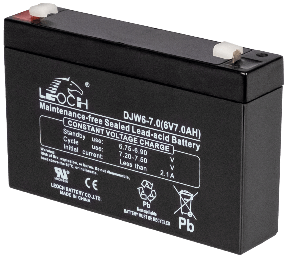 แบตเตอรี่แห้ง  LEOCH DJW6-7.0 (6V7.0AH) สำหรับไฟฉุกเฉิน_1